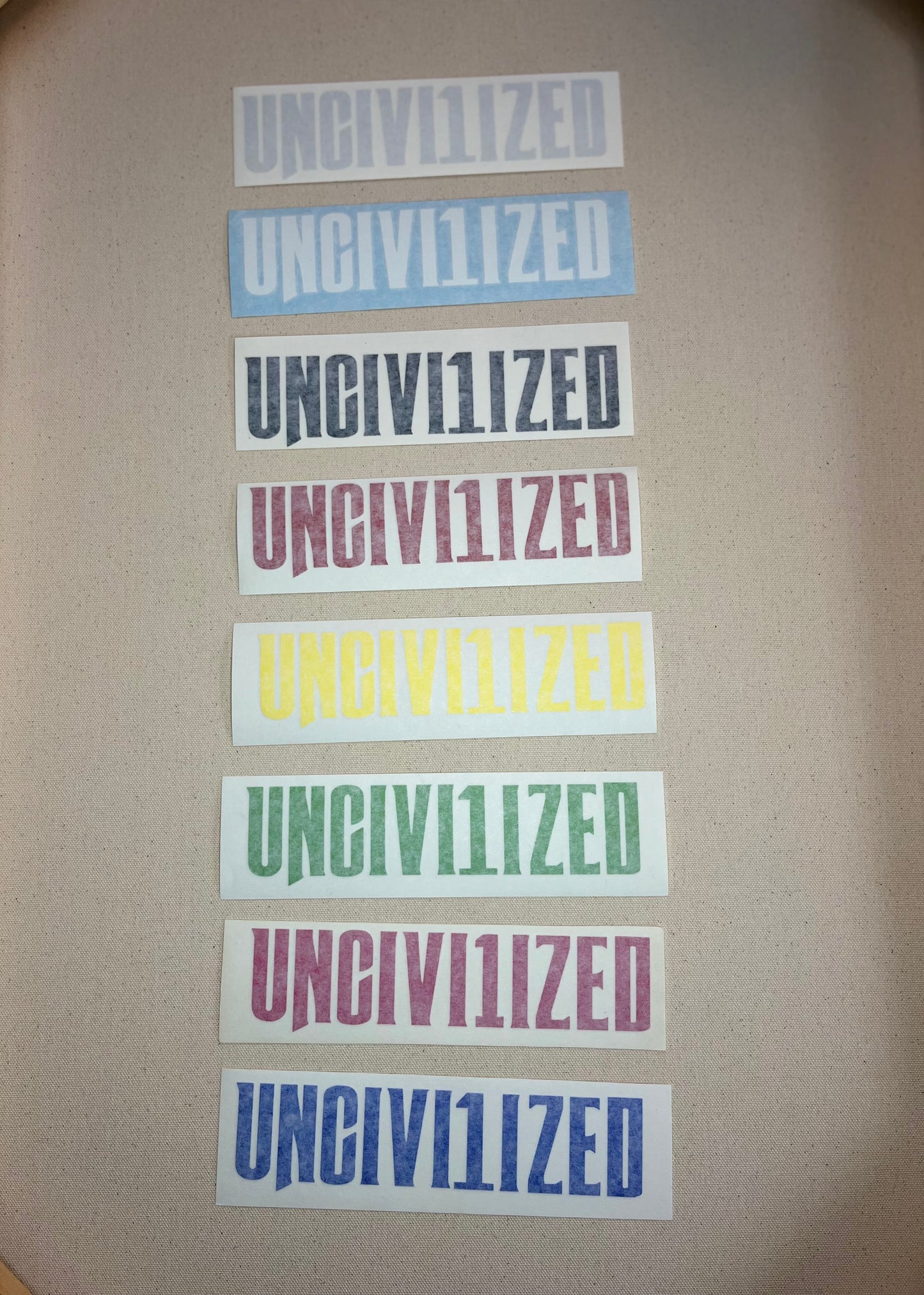 2x8 small banners (stickers)