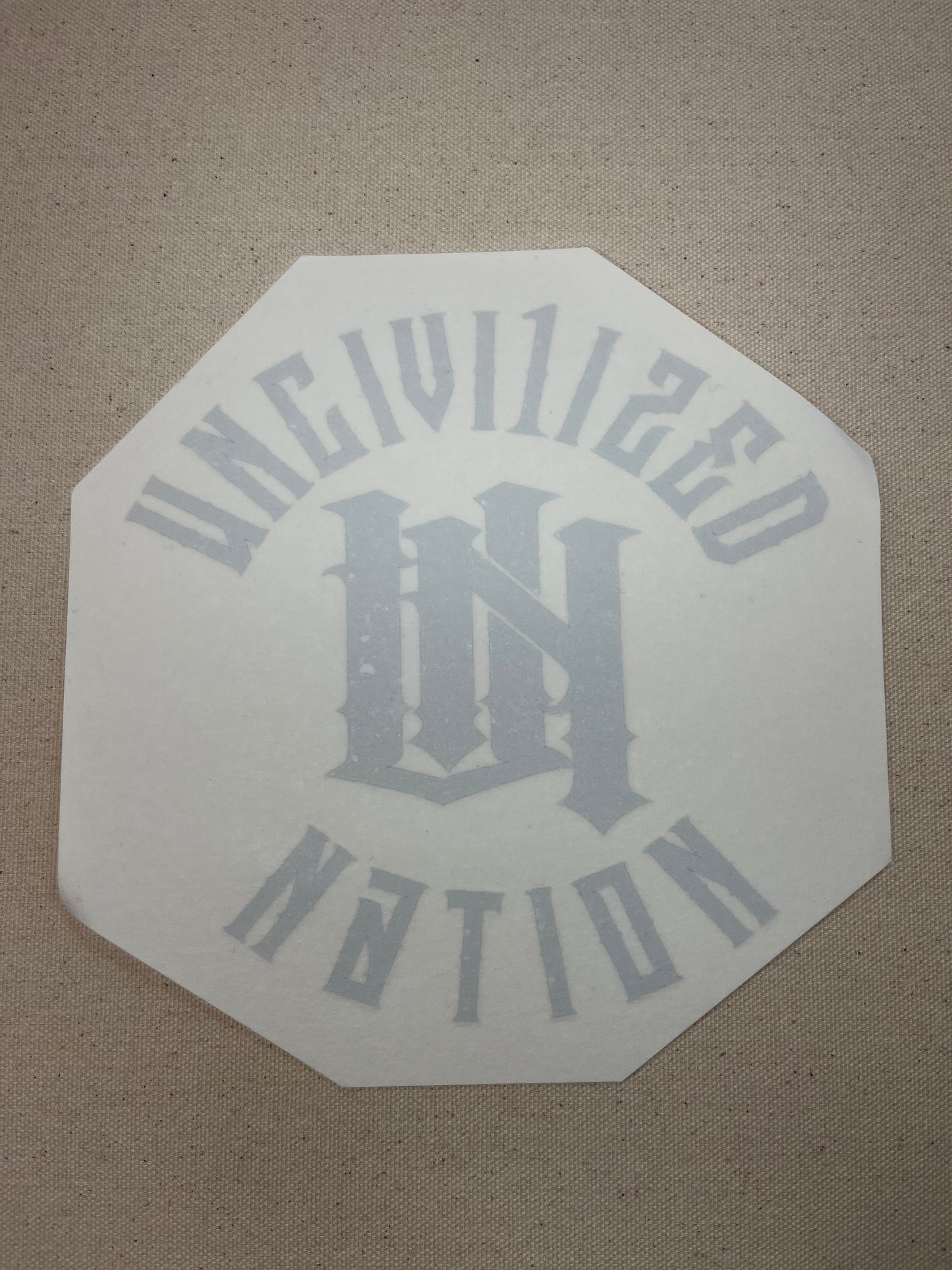 7x7 Uncivi1ized Nation Badge (sticker)