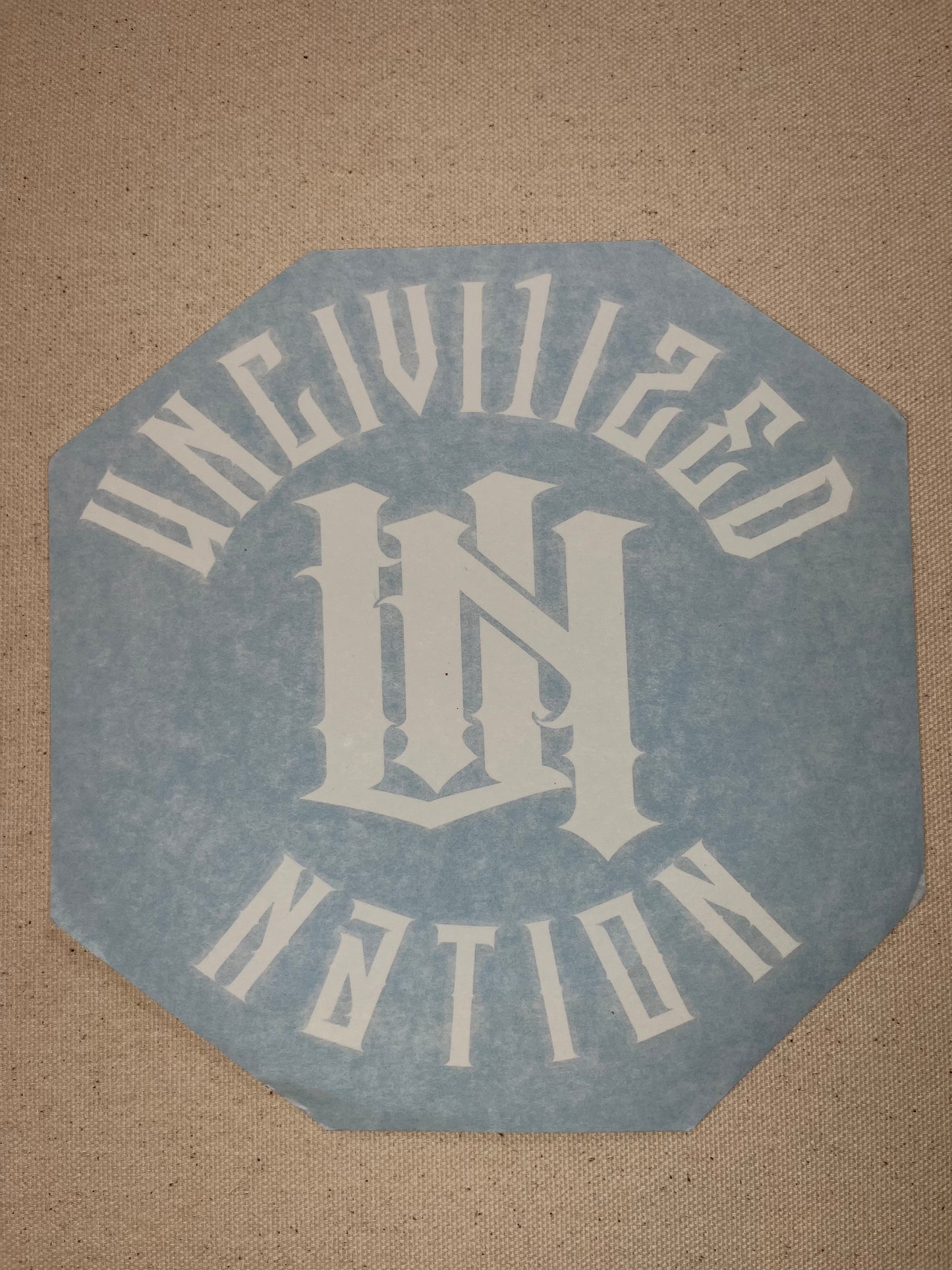 7x7 Uncivi1ized Nation Badge (sticker)