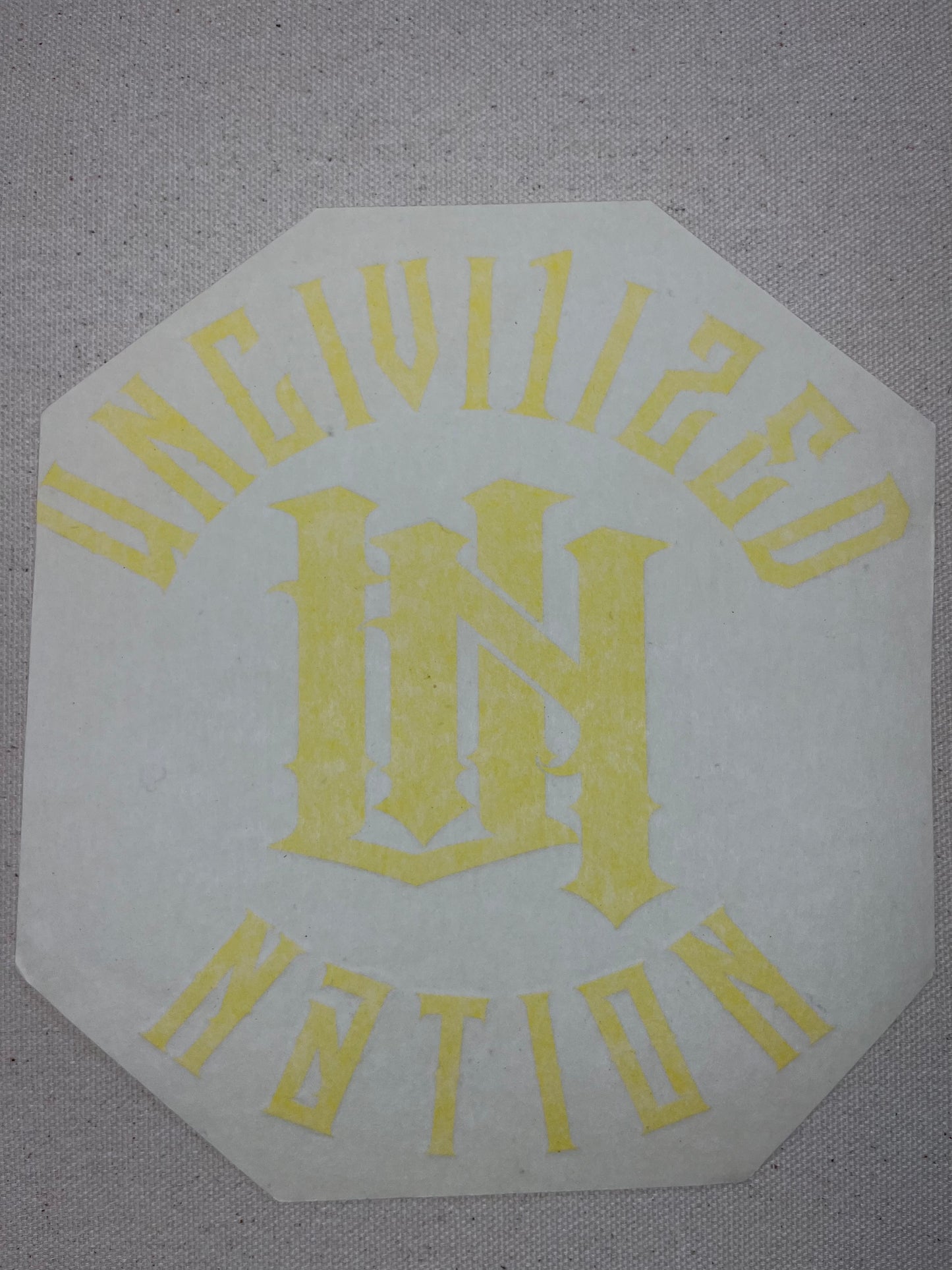 7x7 Uncivi1ized Nation Badge (sticker)