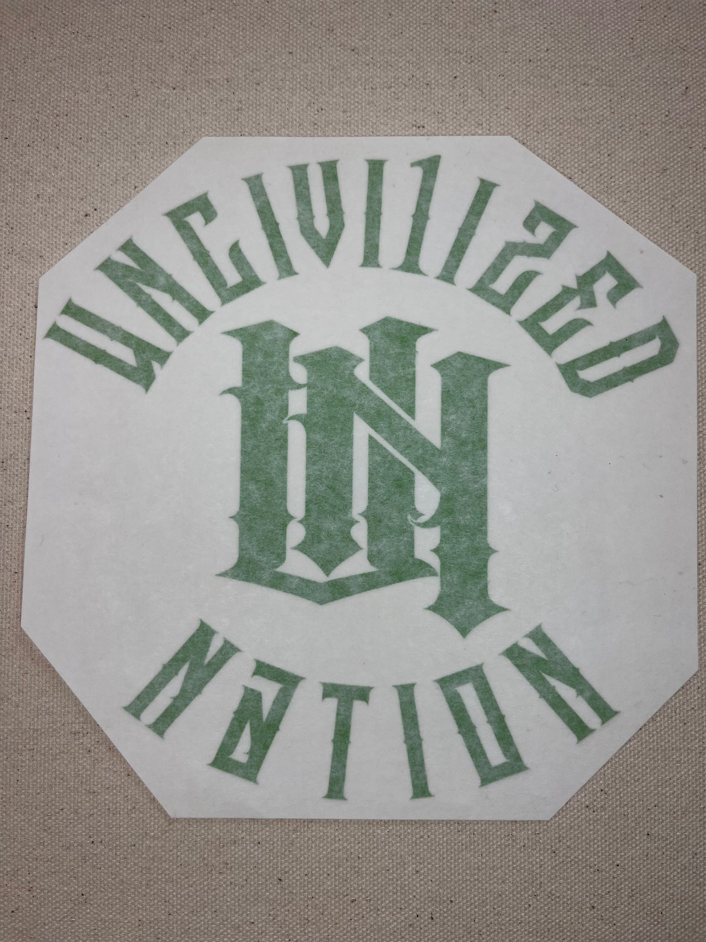 7x7 Uncivi1ized Nation Badge (sticker)