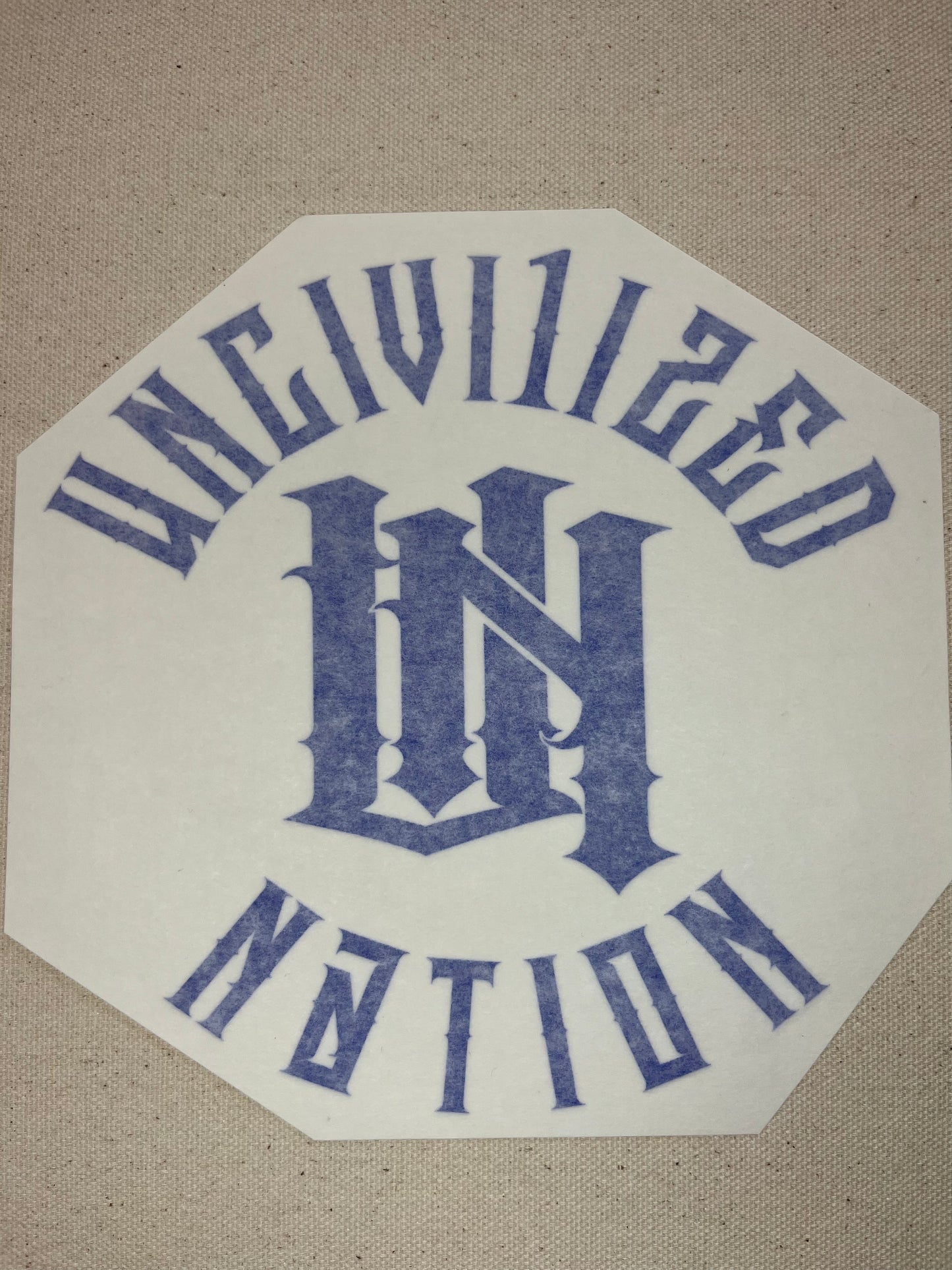 7x7 Uncivi1ized Nation Badge (sticker)