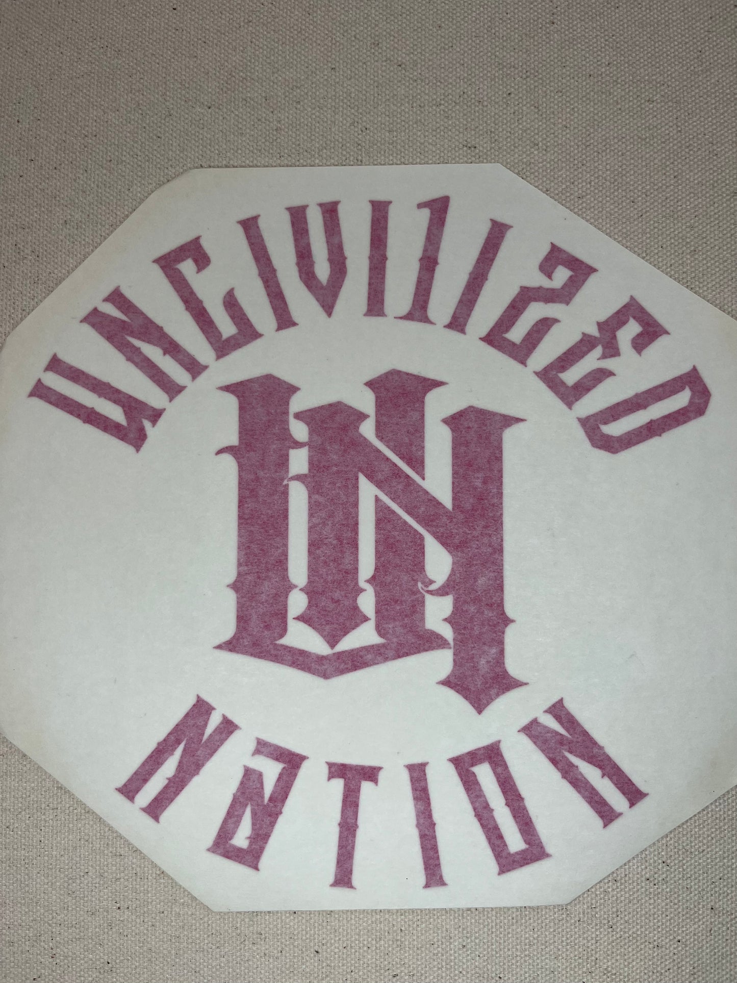 7x7 Uncivi1ized Nation Badge (sticker)