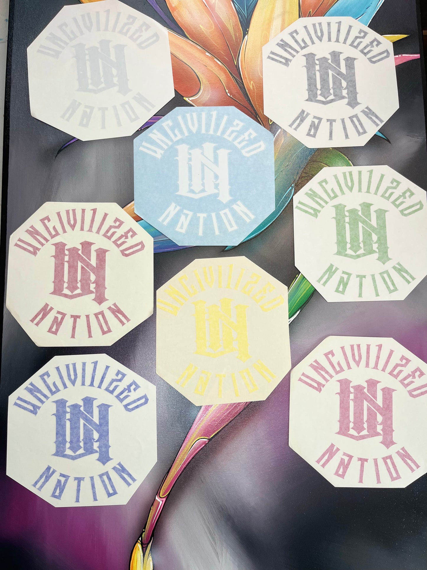 7x7 Uncivi1ized Nation Badge (sticker)