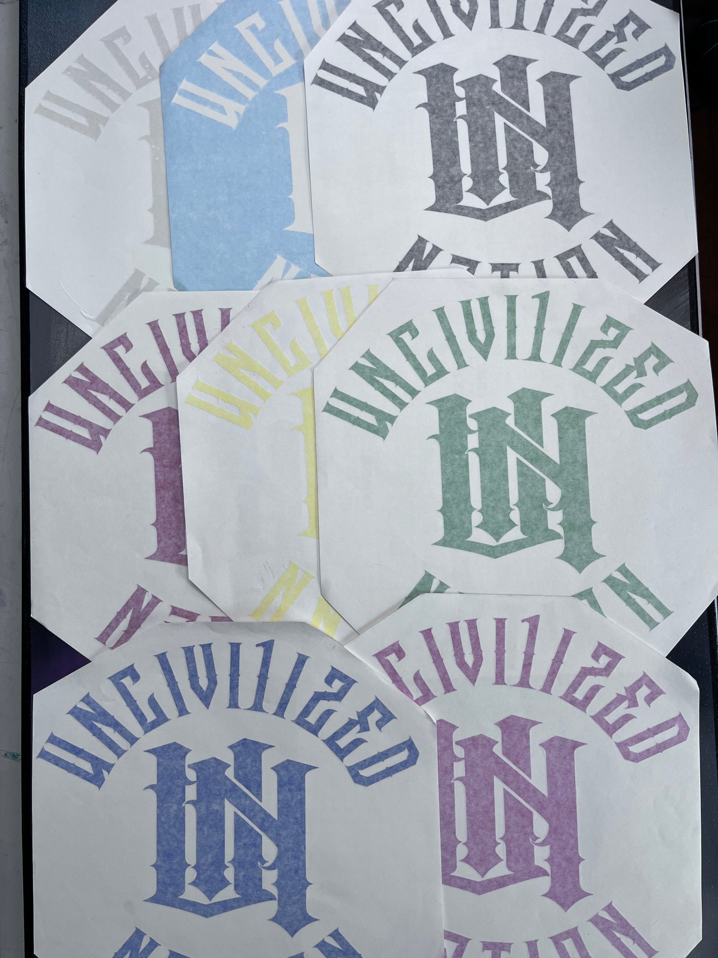 13x13 Uncivi1ized Nation Badge (sticker)