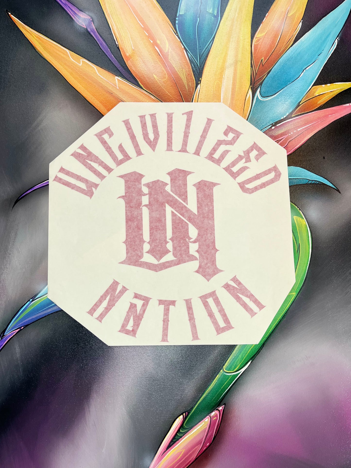 13x13 Uncivi1ized Nation Badge (sticker)