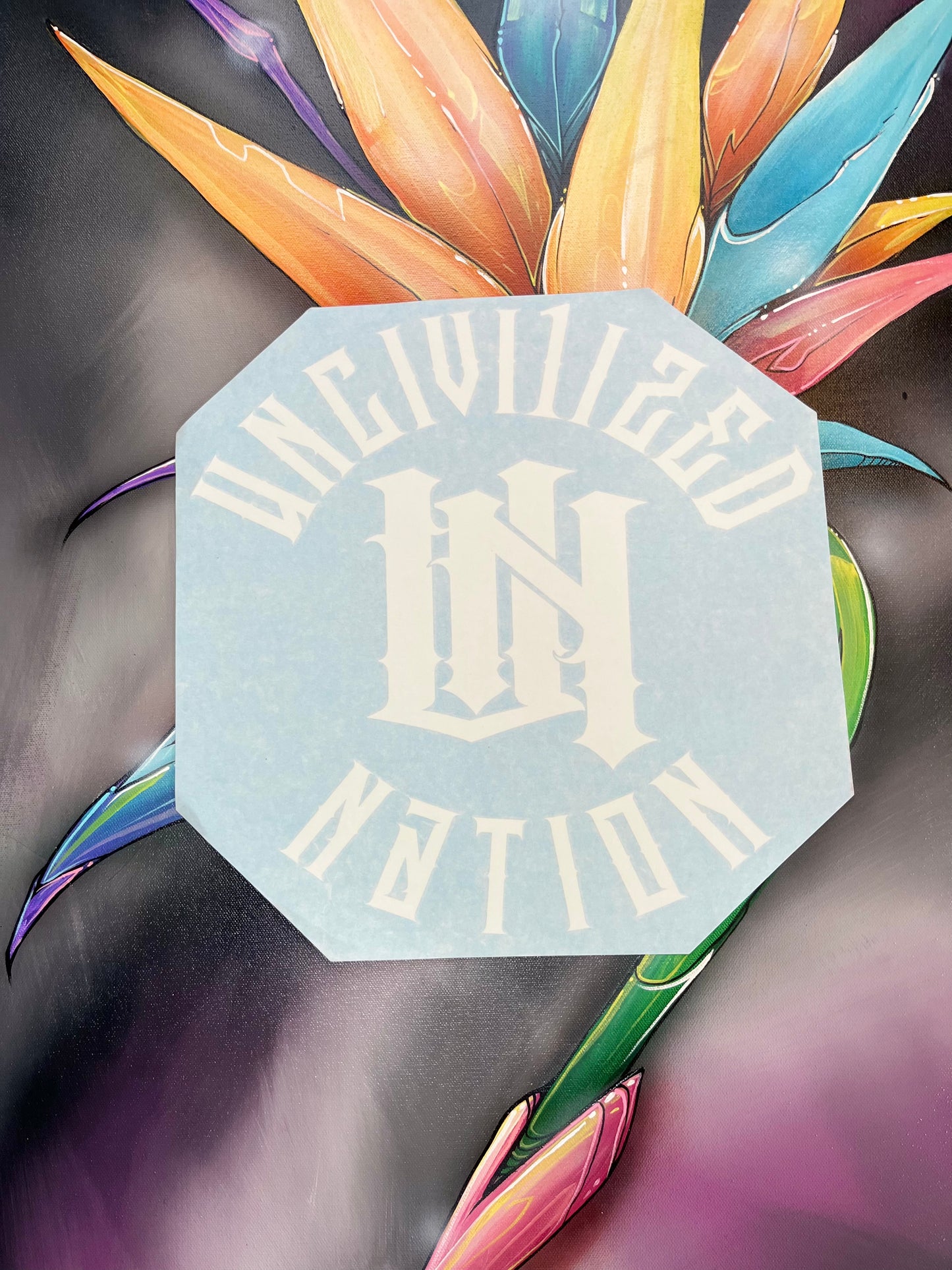 13x13 Uncivi1ized Nation Badge (sticker)