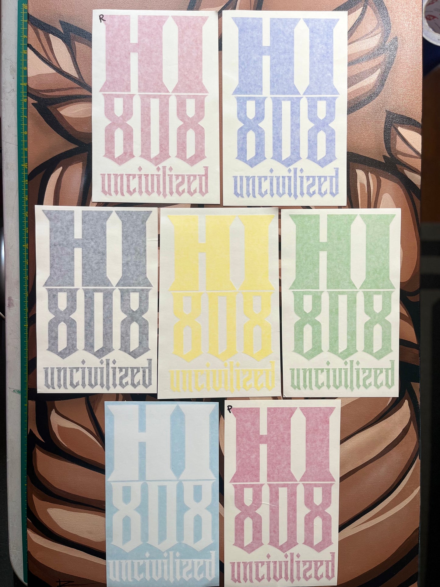 NEW (Large) HI 808 UNCIVI1IZED stickers