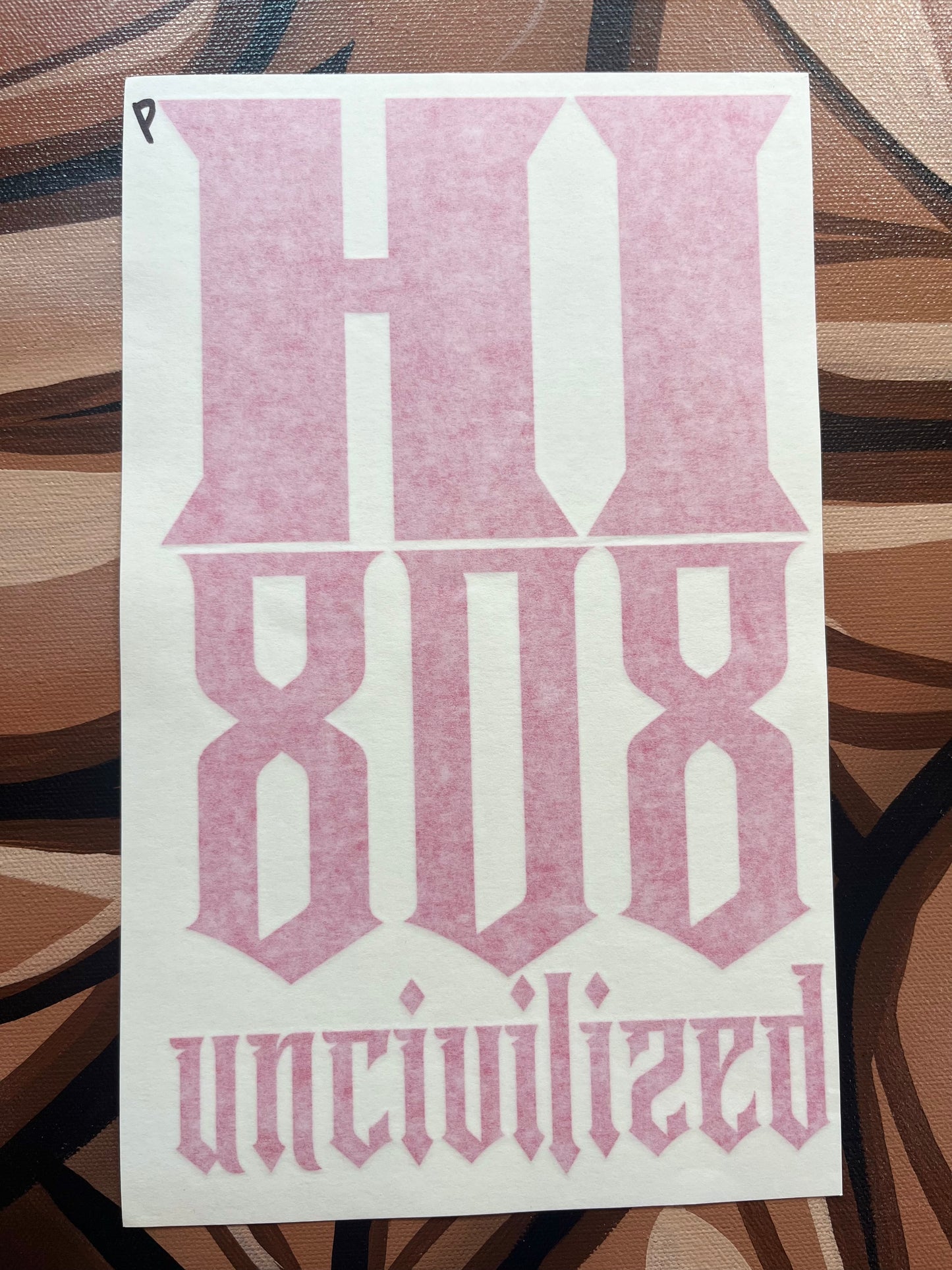 NEW (Large) HI 808 UNCIVI1IZED stickers