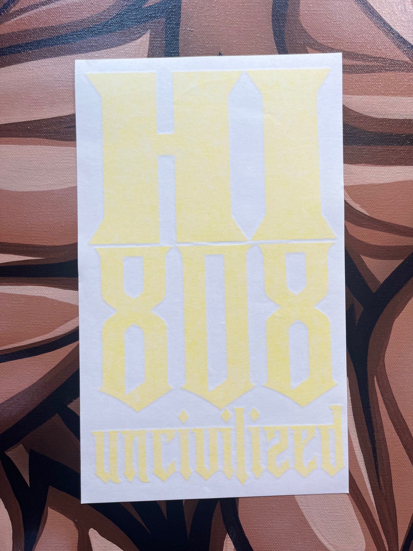 NEW (Large) HI 808 UNCIVI1IZED stickers