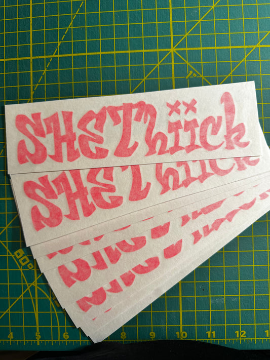 4x22/2x8 SheThiick Stickers